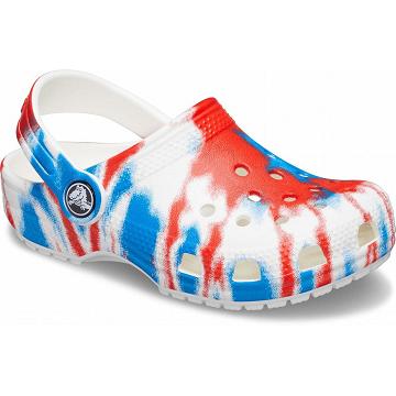 Crocs Classic Tie-Dye Graphic Boys' Clogs Multicolor | Australia 1342HAPK